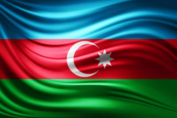 Flaga Azerbejdżanu Kopia Miejsce Twój Tekst Ilustracje — Zdjęcie stockowe