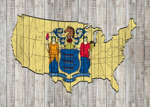 Flaga New Jersey Kopia Przestrzeń Dla Tekstu Lub Obrazów — Zdjęcie stockowe