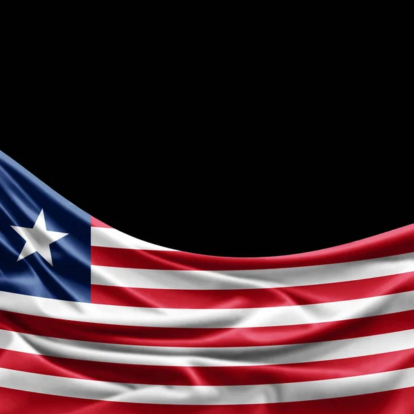 Flagge Von Liberia Mit Kopierplatz Für Ihren Text Illustration — Stockfoto