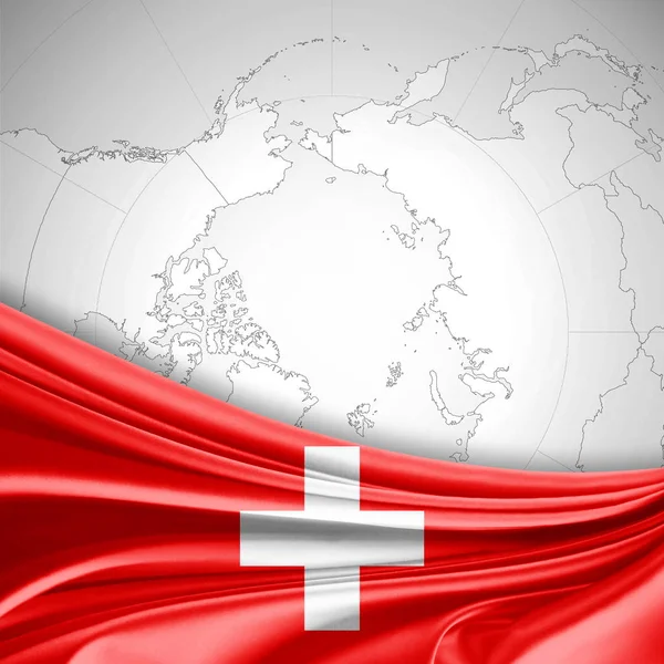 テキスト イラストのコピー スペースとスイス連邦共和国の旗 — ストック写真