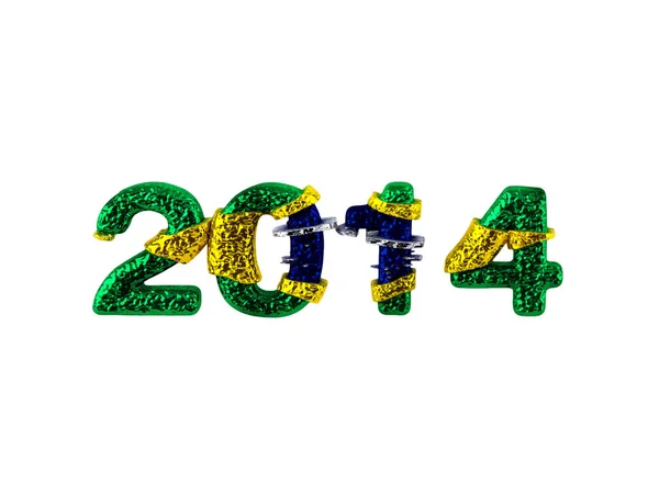 2014 Brazil Flag Copy Space Your Text Images — Stock Photo, Image