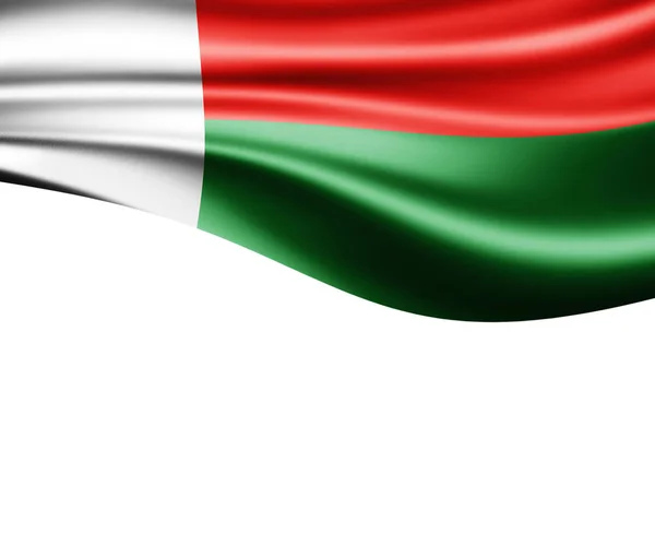 テキスト イラストのコピー スペースを持つマダガスカルの国旗 — ストック写真