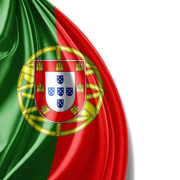 Vlag Van Portugal Met Kopie Ruimte Voor Tekst Illustratie — Stockfoto