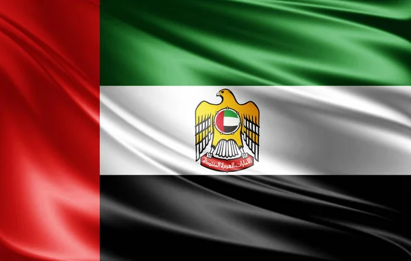 Flagge Der Vereinigten Arabischen Emirate Mit Kopierplatz Für Ihren Text — Stockfoto