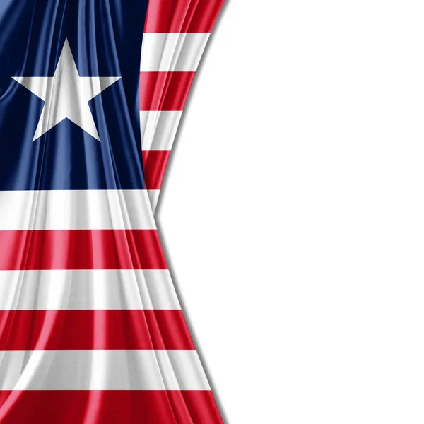 Flagge Von Liberia Mit Kopierplatz Für Ihren Text Illustration — Stockfoto