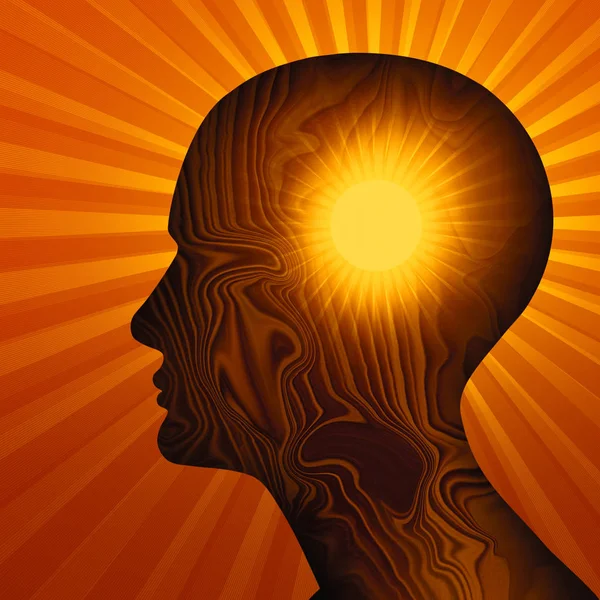 Human Head Background Illustration — Stock Photo, Image