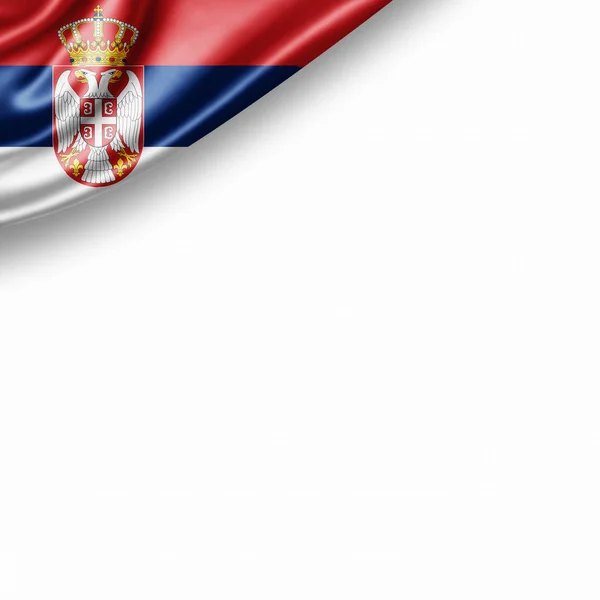 テキスト イラストのコピー スペースを持つセルビアの旗 — ストック写真