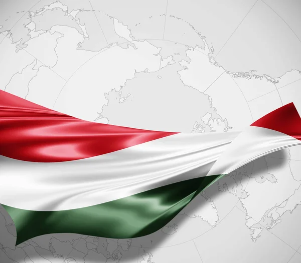 Bandeira Hungria Com Espaço Cópia Para Seu Texto Ilustração — Fotografia de Stock