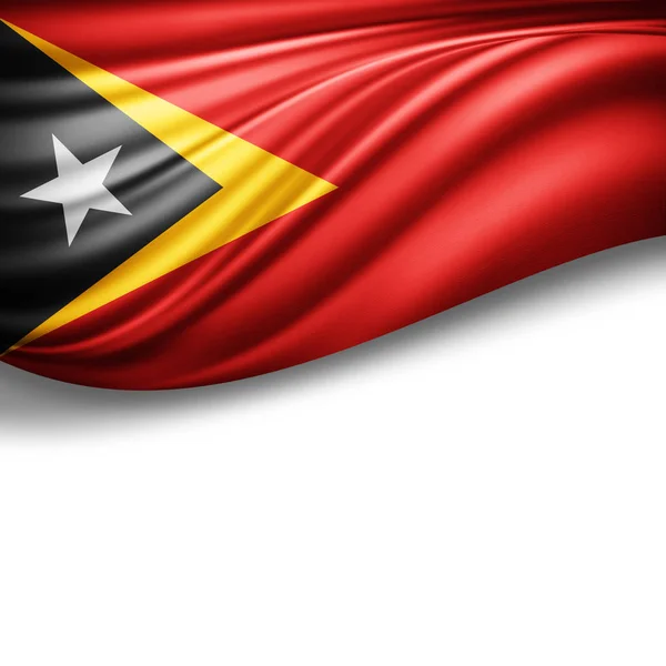 Doğu Timor Bayrağı Ile Kopya Alanı Metin Çizim Için — Stok fotoğraf