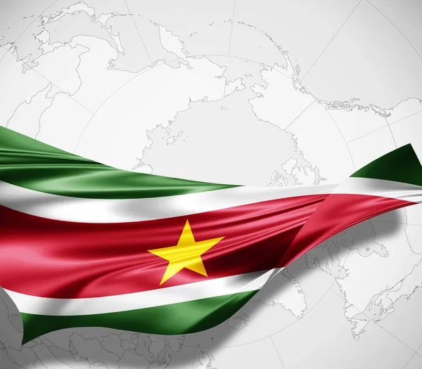 Flagge Von Surinam Mit Kopierplatz Für Ihren Text Illustration — Stockfoto