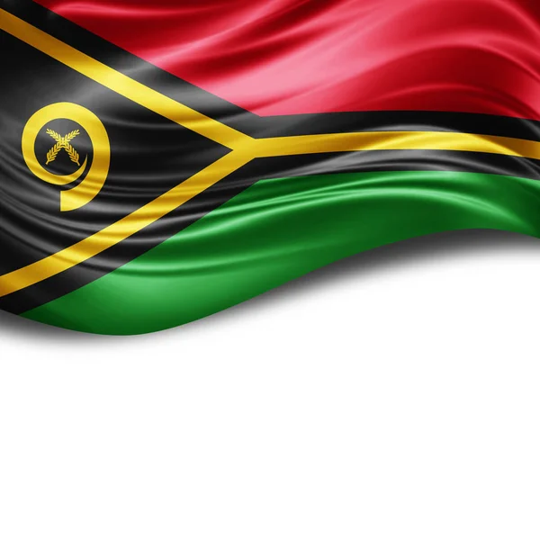 Bandiera Vanuatu Con Spazio Copia Del Testo Illustrazione — Foto Stock