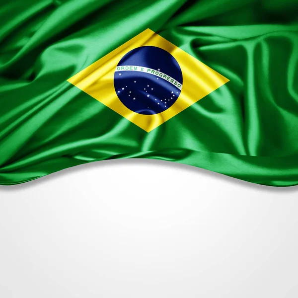 Bandera Brasil Con Espacio Copia Para Texto Imágenes —  Fotos de Stock