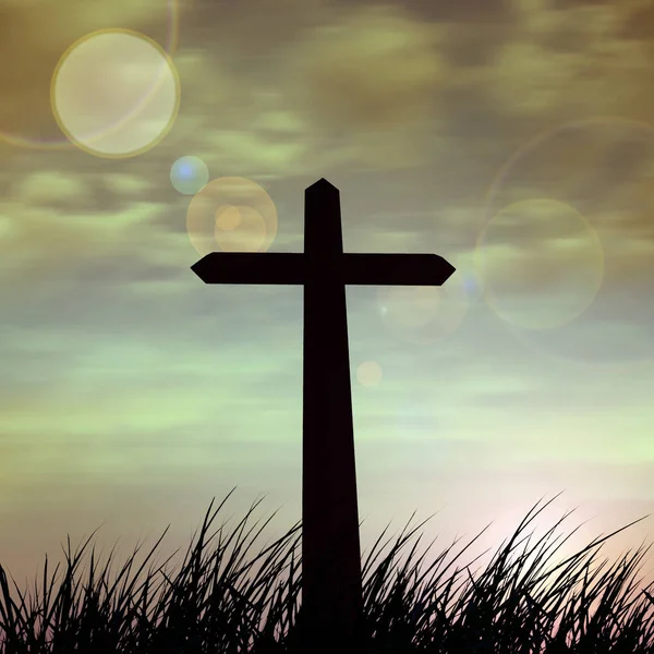 Cross Sign Religious Concept — Stock Photo, Image