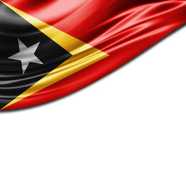 Bandeira Timor Leste Com Espaço Cópia Para Seu Texto Ilustração — Fotografia de Stock