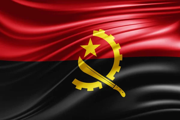 Флаг Анголы Местом Копирования Текста Иллюстрация — стоковое фото