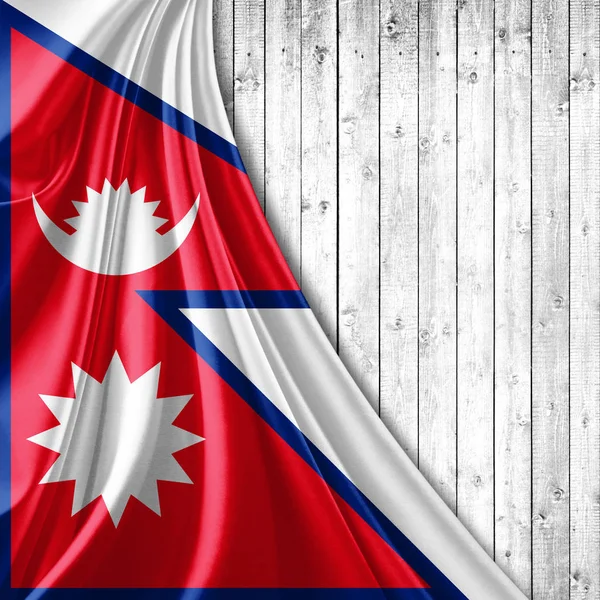 Bandeira Nepal Com Espaço Cópia Para Seu Texto Ilustração — Fotografia de Stock