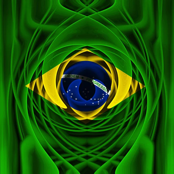 Bandeira Brasil Fundo Abstrato Ilustração — Fotografia de Stock