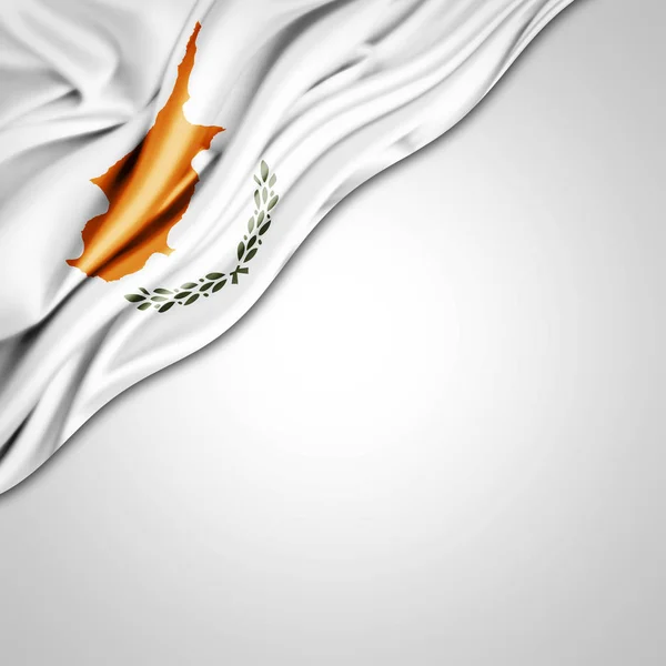 Flagge Zyperns Mit Kopierplatz Für Ihren Text Illustration — Stockfoto
