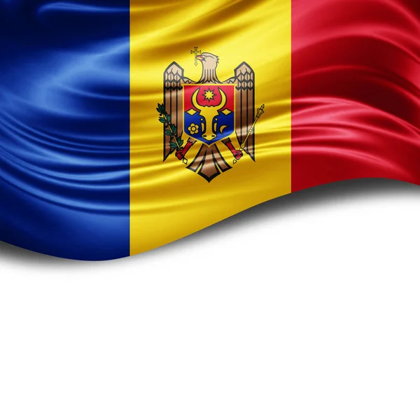 Vlag Van Moldavië Met Kopie Ruimte Voor Tekst Illustratie — Stockfoto