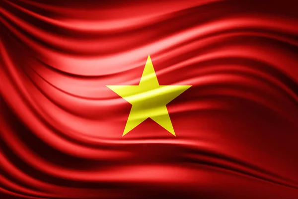 Bendera Vietnam Dengan Ruang Fotokopi Untuk Teks Anda Ilustrasi — Stok Foto