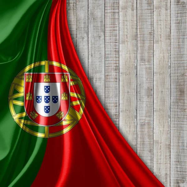 テキスト イラストのコピー スペースを持つポルトガルの旗 — ストック写真