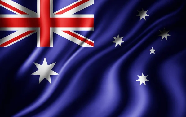 Bandiera Dell Australia Con Spazio Copia Del Testo Illustrazione — Foto Stock