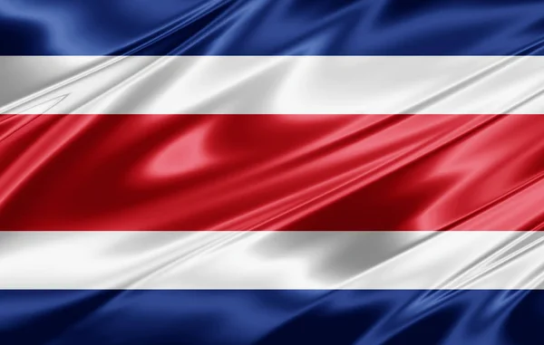 Flagge Von Costa Rica Mit Kopierplatz Für Ihren Text Illustration — Stockfoto