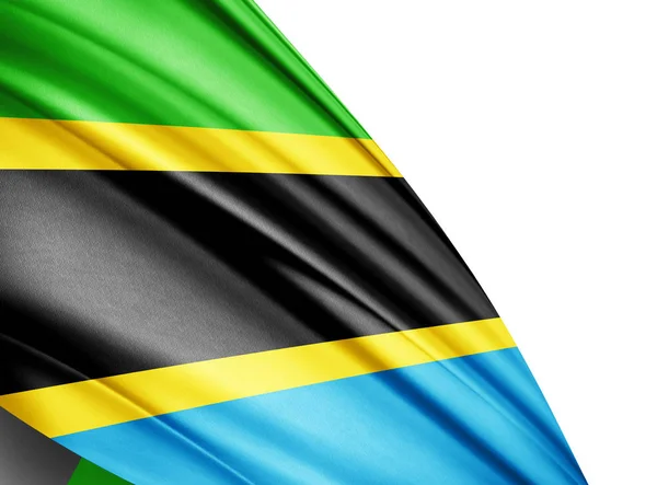 Flag Tanzania Copy Space Your Text White Background Illustration — Stock Photo, Image