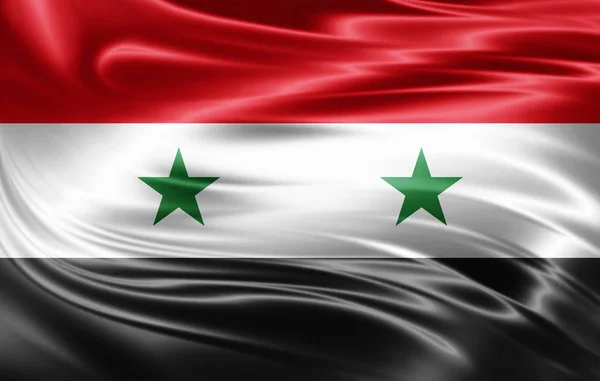 Flaggan Syrien Med Kopia Utrymme För Din Text Illustration — Stockfoto
