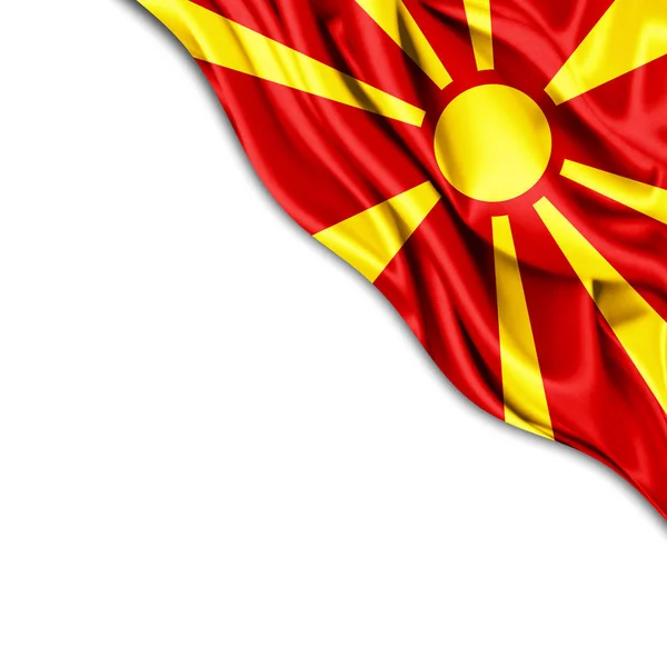 Bandiera Della Macedonia Con Spazio Copia Del Testo Illustrazione — Foto Stock