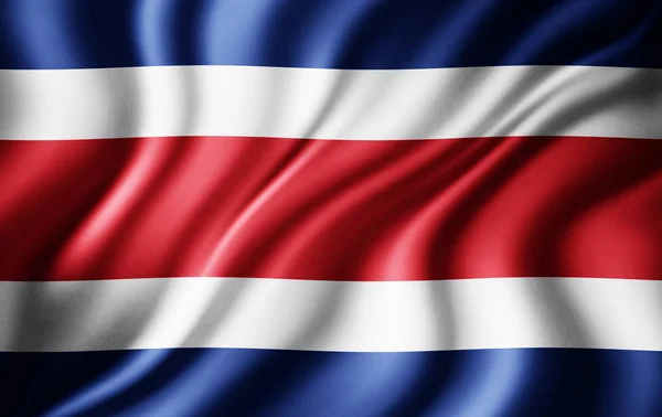 Bandera Costa Rica Con Espacio Para Copiar Texto Ilustración —  Fotos de Stock