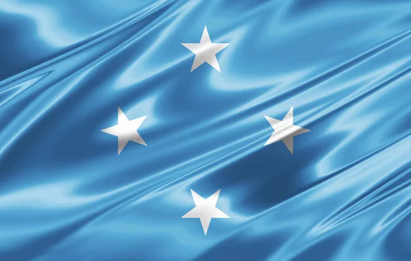 Másol Szöveg Illusztráció Helyet Mikronézia Zászlaja — Stock Fotó
