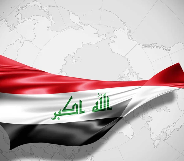 Flagge Von Irak Mit Kopierplatz Für Ihren Text Illustration — Stockfoto