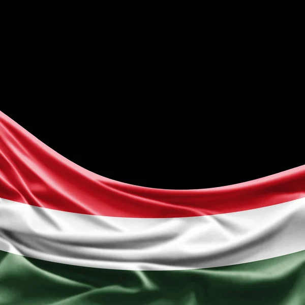 Bandera Hungría Con Espacio Copia Para Texto Ilustración — Foto de Stock