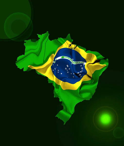 Bandeira Brasil Com Espaço Cópia Para Seu Texto Imagens — Fotografia de Stock