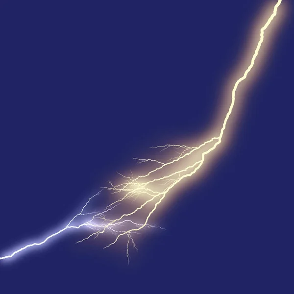 Lightning Siluett Himmel Bakgrund — Stockfoto