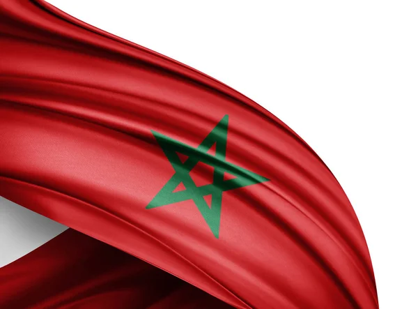 Σημαία Του Μαρόκου Αντίγραφο Χώρο Για Κείμενο Απεικόνιση — Φωτογραφία Αρχείου