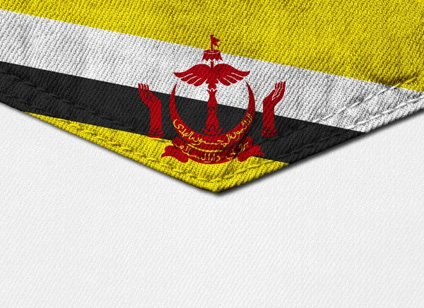 Прапор Брунею Копією Простір Тексту Або Зображення Білий Фон — стокове фото