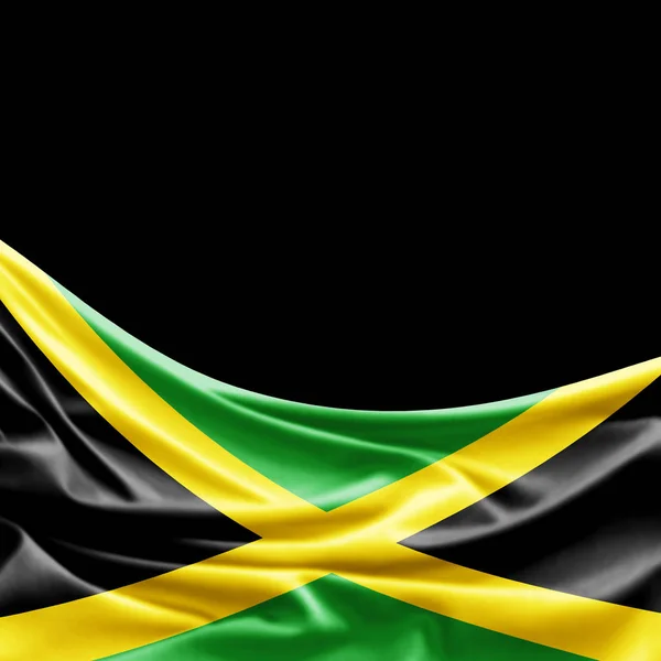 Vlag Van Jamaica Met Kopie Ruimte Voor Tekst Illustratie — Stockfoto