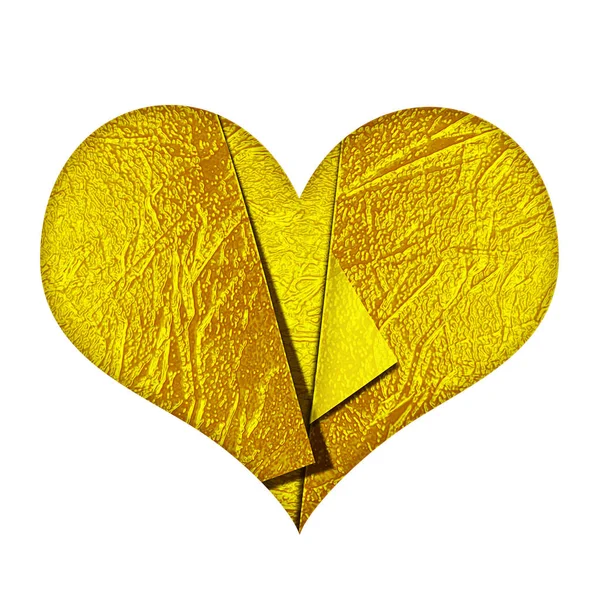 箔心脏标志 圣瓦伦丁日卡 — 图库照片