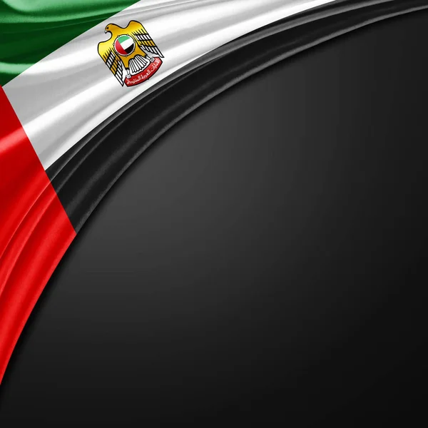 Flaga Zjednoczonych Emiratów Arabskich Kopia Miejsce Twój Tekst Ilustracje — Zdjęcie stockowe