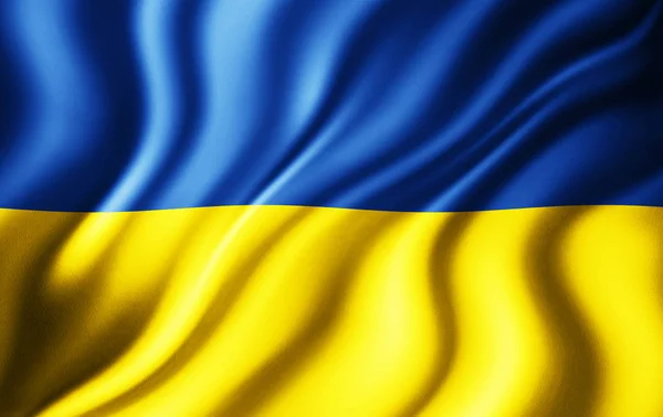 Flagga Ukraina Med Kopia Utrymme För Din Text Illustration — Stockfoto