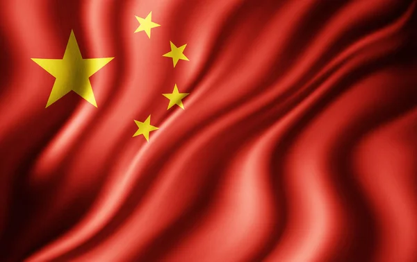 Bandera China Con Espacio Copia Para Texto Ilustración — Foto de Stock