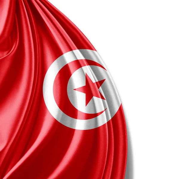 Flag Tunisia Copy Space Your Text White Background Illustration — Stockfoto