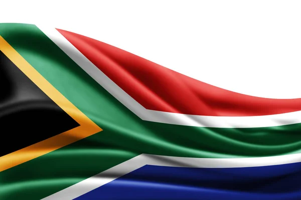 Bandiera Del Sud Africa Con Spazio Copia Del Testo Illustrazione — Foto Stock
