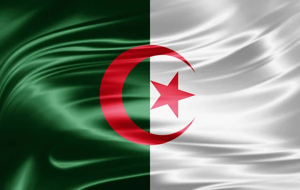 Bandera Argelia Con Espacio Para Copiar Texto Ilustración — Foto de Stock