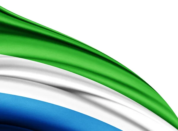 Flagge Von Sierra Leone Mit Kopierplatz Für Ihren Text Illustration — Stockfoto