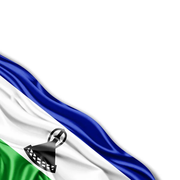 莱索托国旗与复制空间为您的文本 — 图库照片