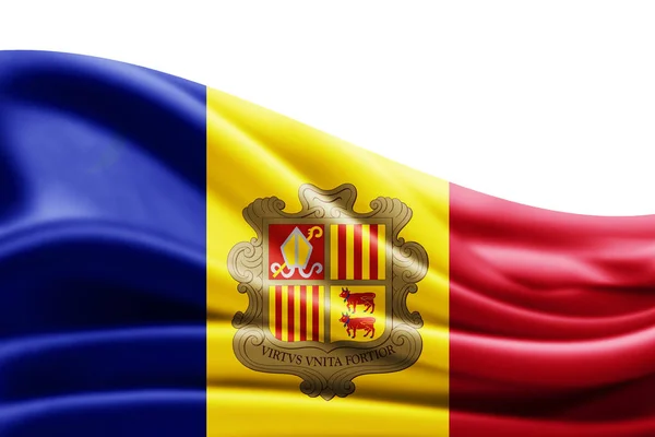 Bandeira Andorra Com Espaço Cópia Para Seu Texto Ilustração — Fotografia de Stock