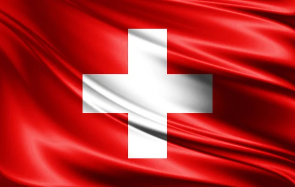 瑞士的标志与您的文本的拷贝空间 — 图库照片